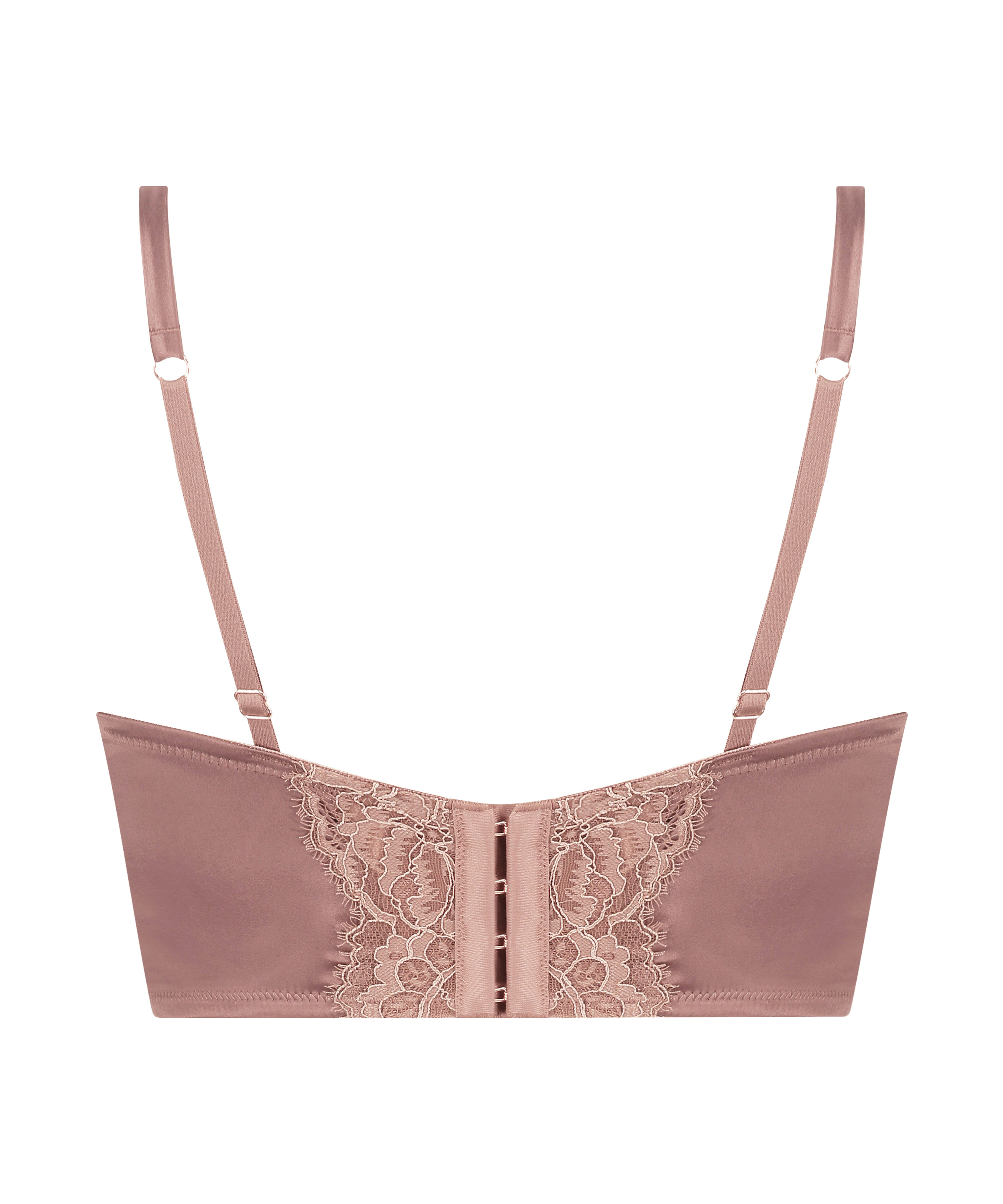 Soutien-gorge rembourré à armatures longline Zrika, Marron, main