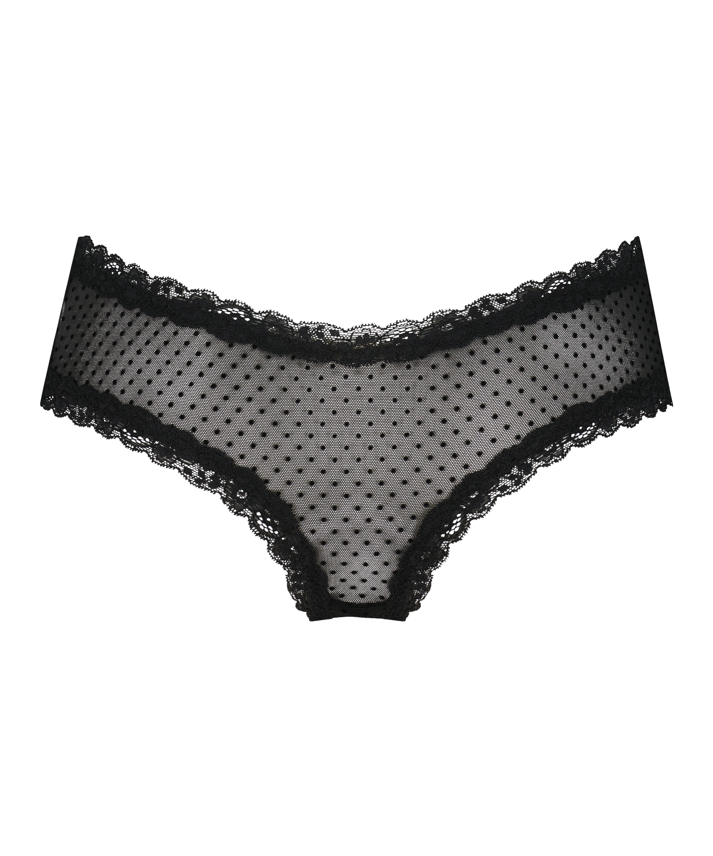 Slip brésilien V-shape Mesh, Noir, main