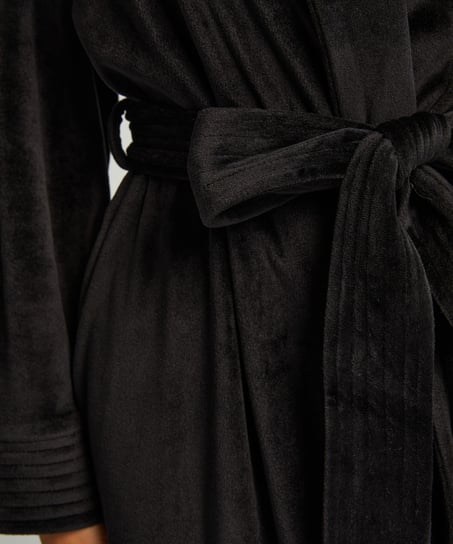 Peignoir Velours, Noir