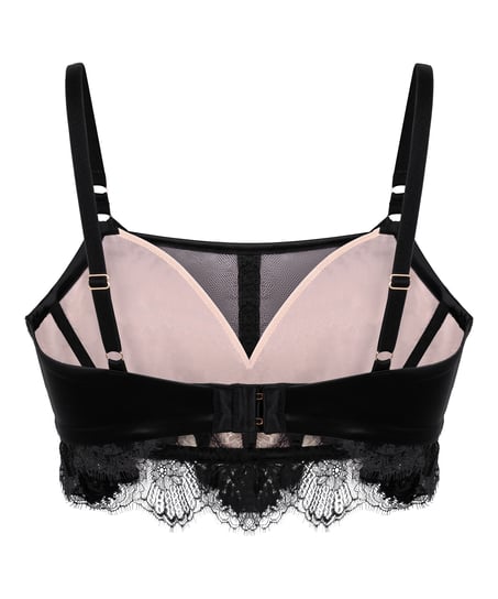 Soutien-gorge &agrave; armatures non-pr&eacute;form&eacute; longline Cynthia, Noir