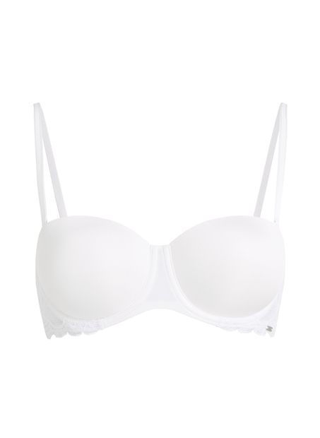 Soutien-gorge à armatures préformé sans bretelles Angie, Blanc