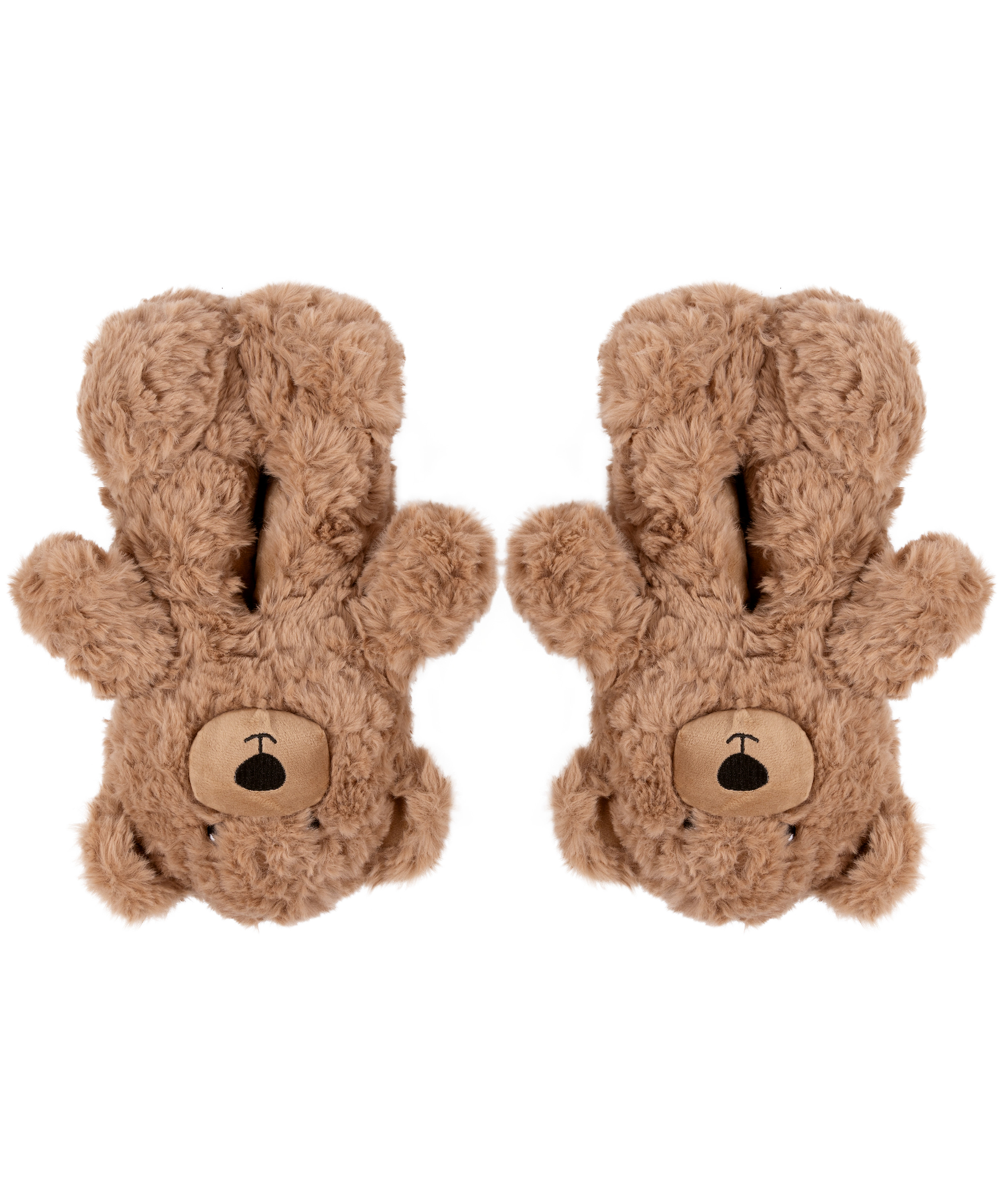 Chaussons Ours en Peluche, Beige, main