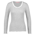 Top LS Rib R-neck, Gris