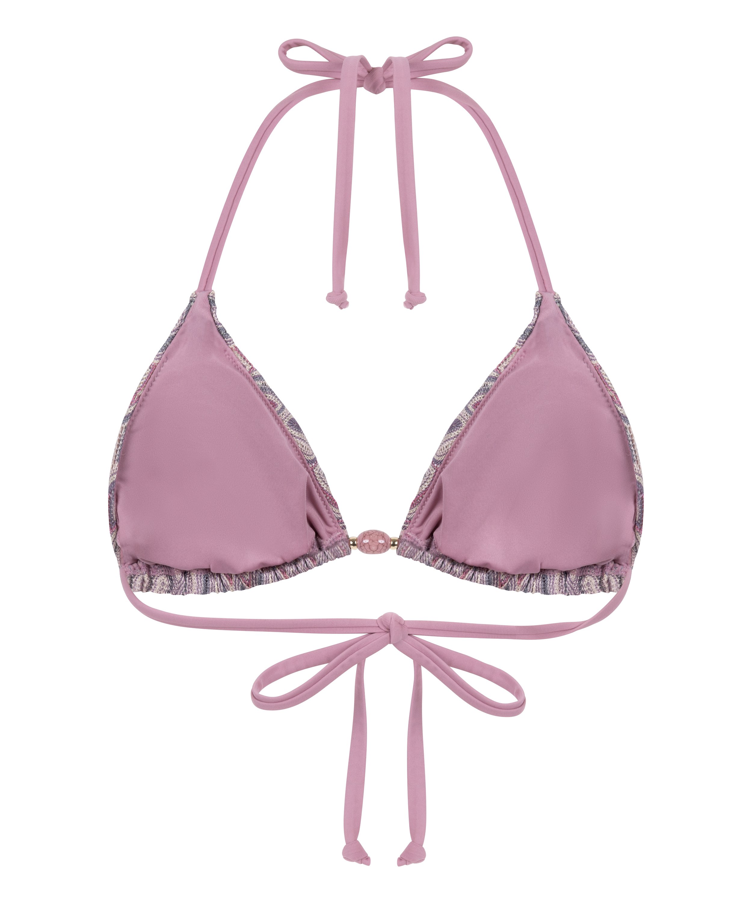 Haut de bikini triangle Cali, Rose, main