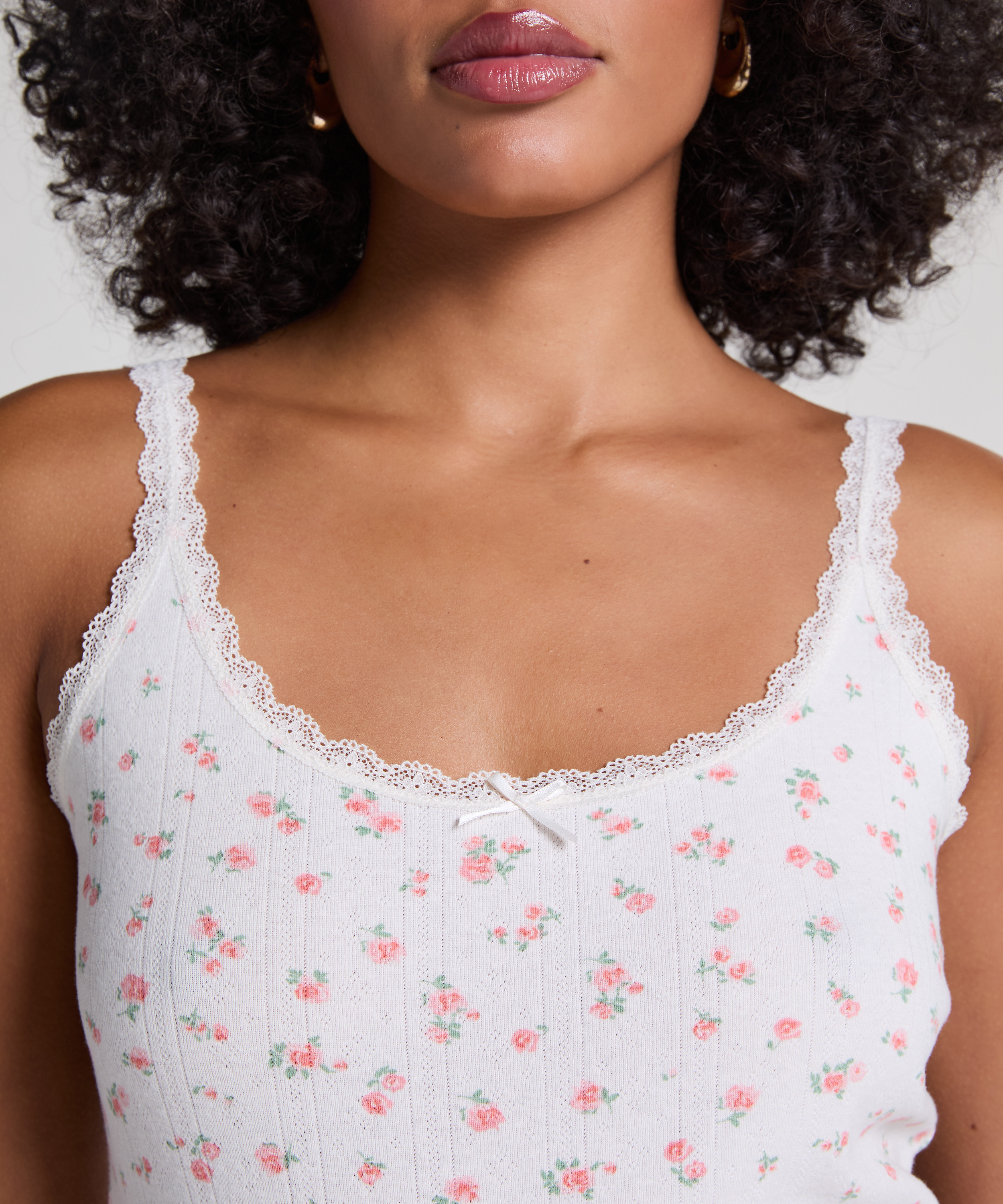 Ensemble pyjama côtelé, Rose, main