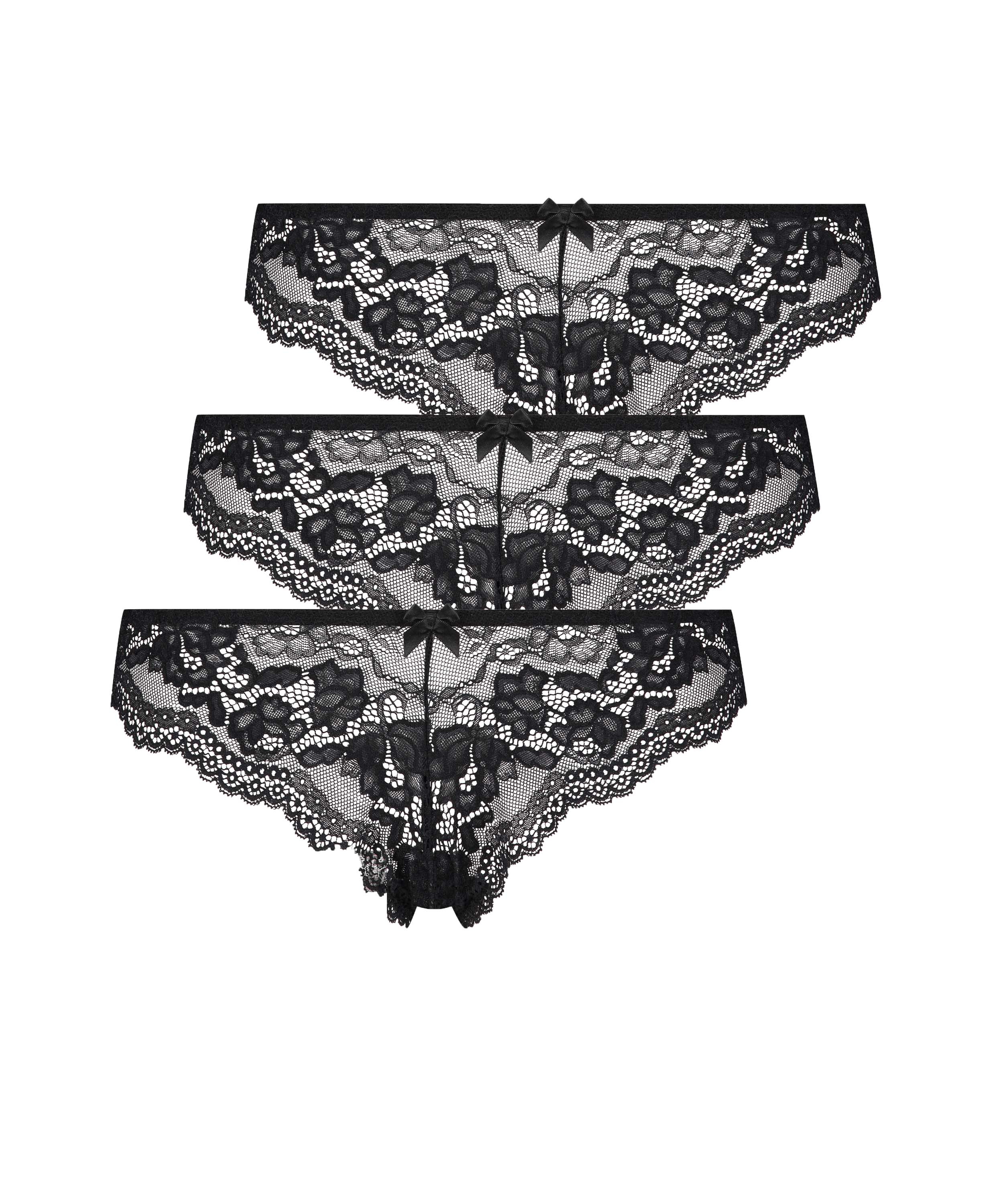 Lot de 3 slips brésiliens Chelsea, Noir, main