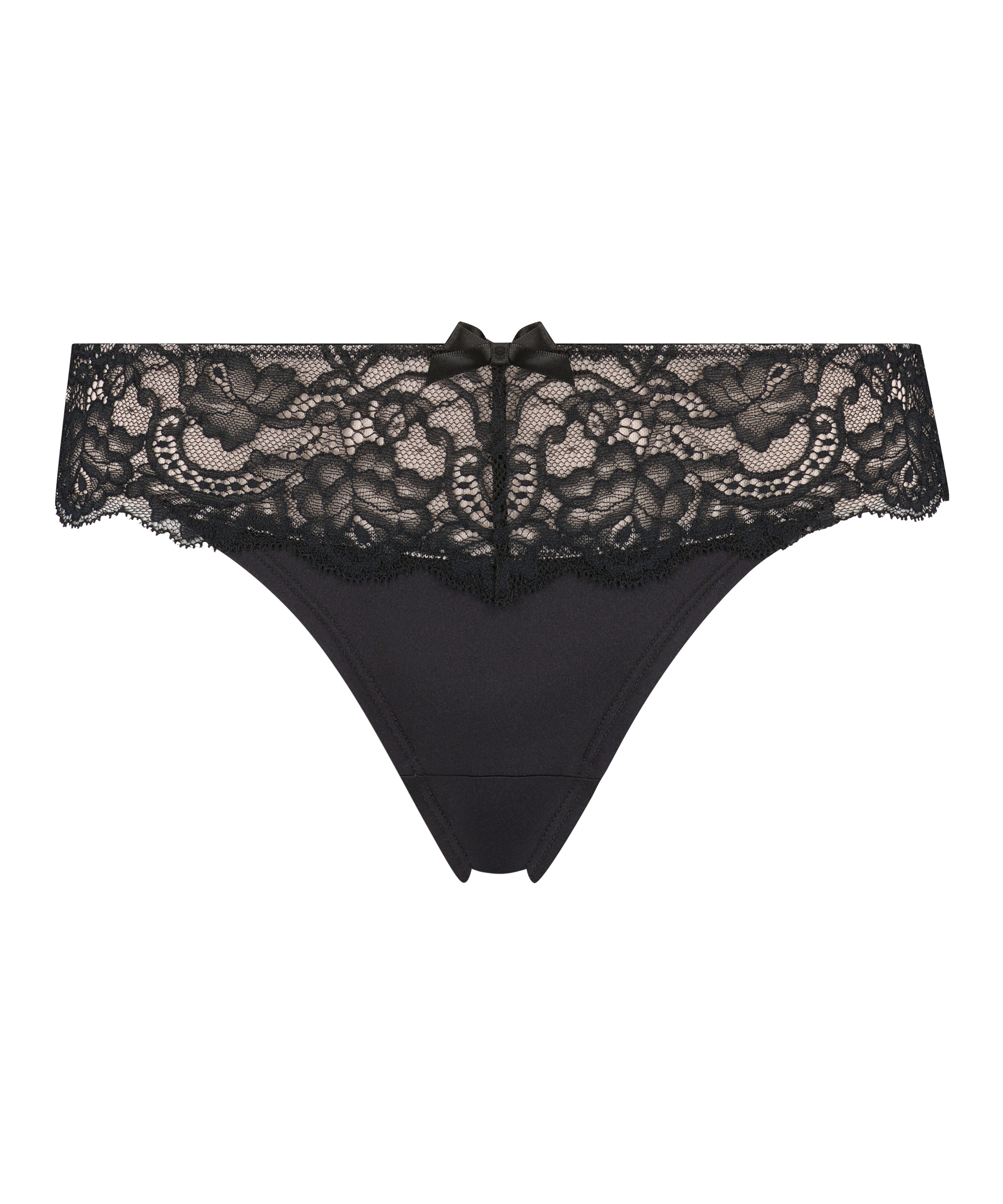 Slip br&eacute;silien Mavis, Noir, main