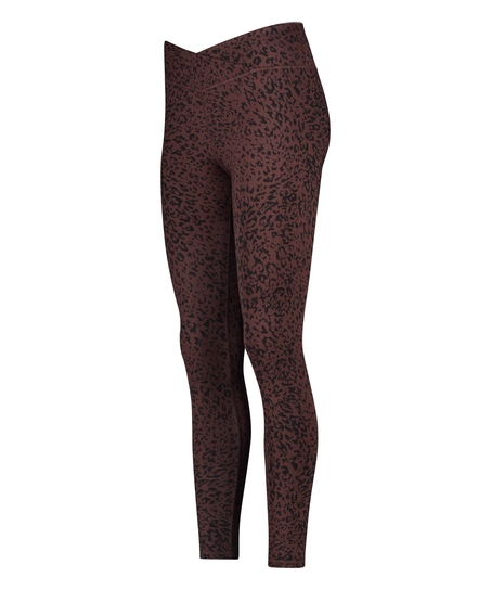 HKMX Legging croisé à taille haute, marron