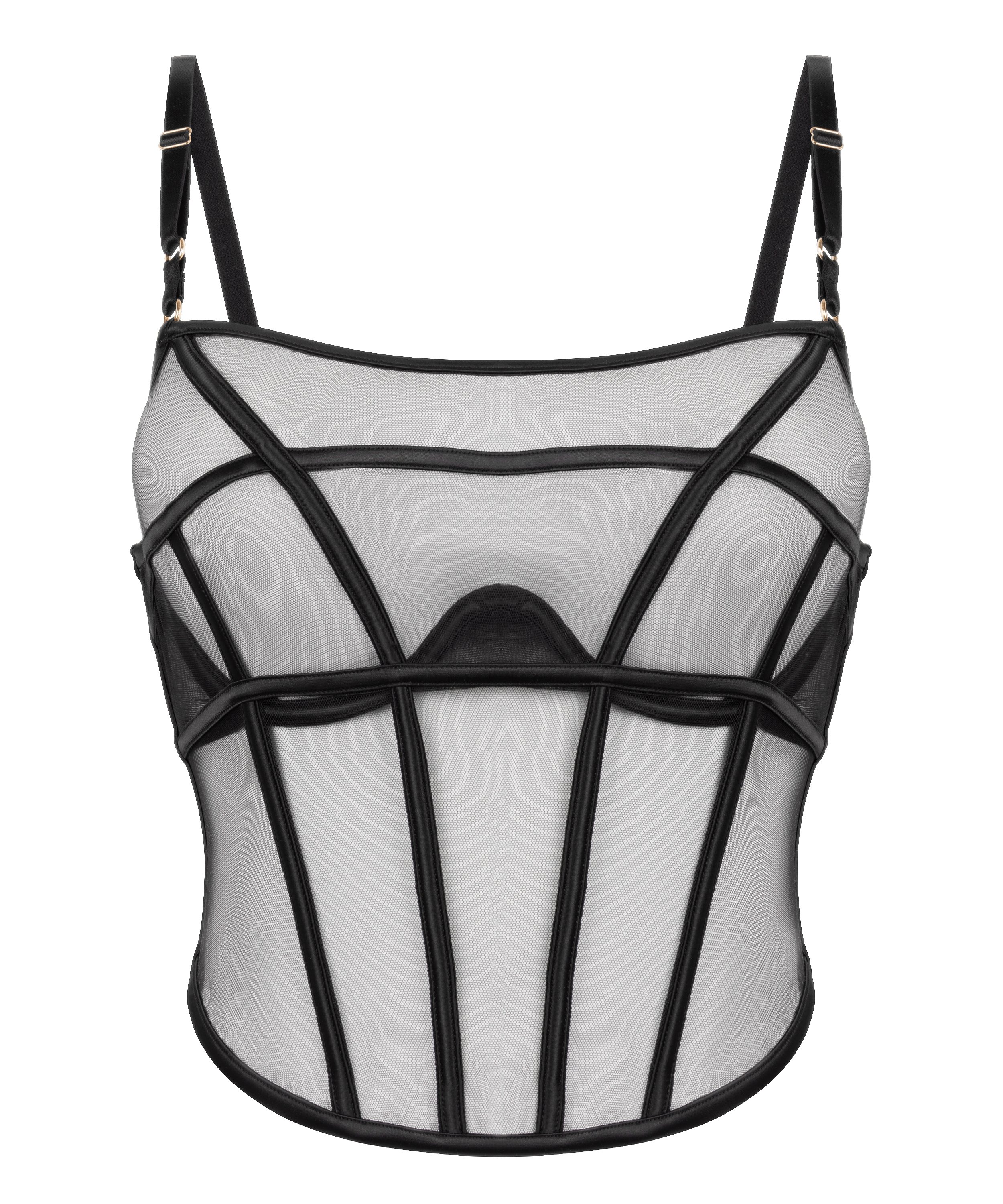 Bustier Marie, Noir, main
