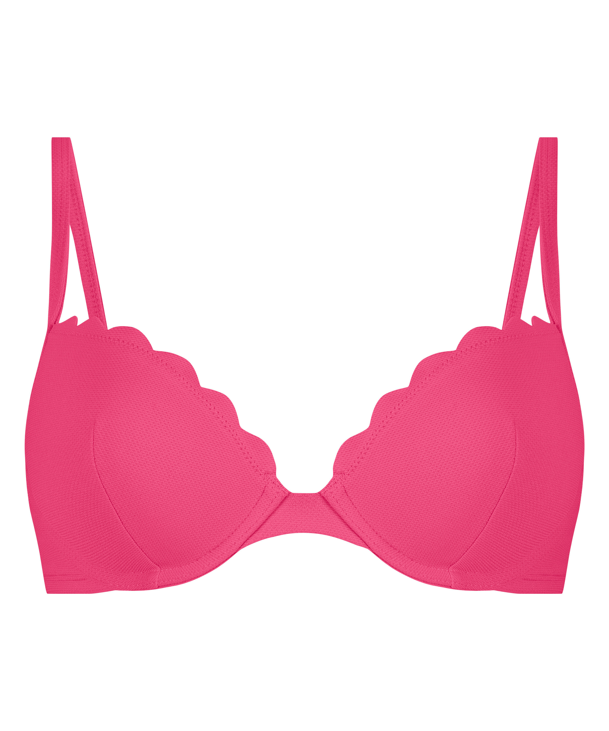 Haut de bikini préformé à armatures Scallop, Rose Haut de bikini préformé à armatures Scallop, Rose