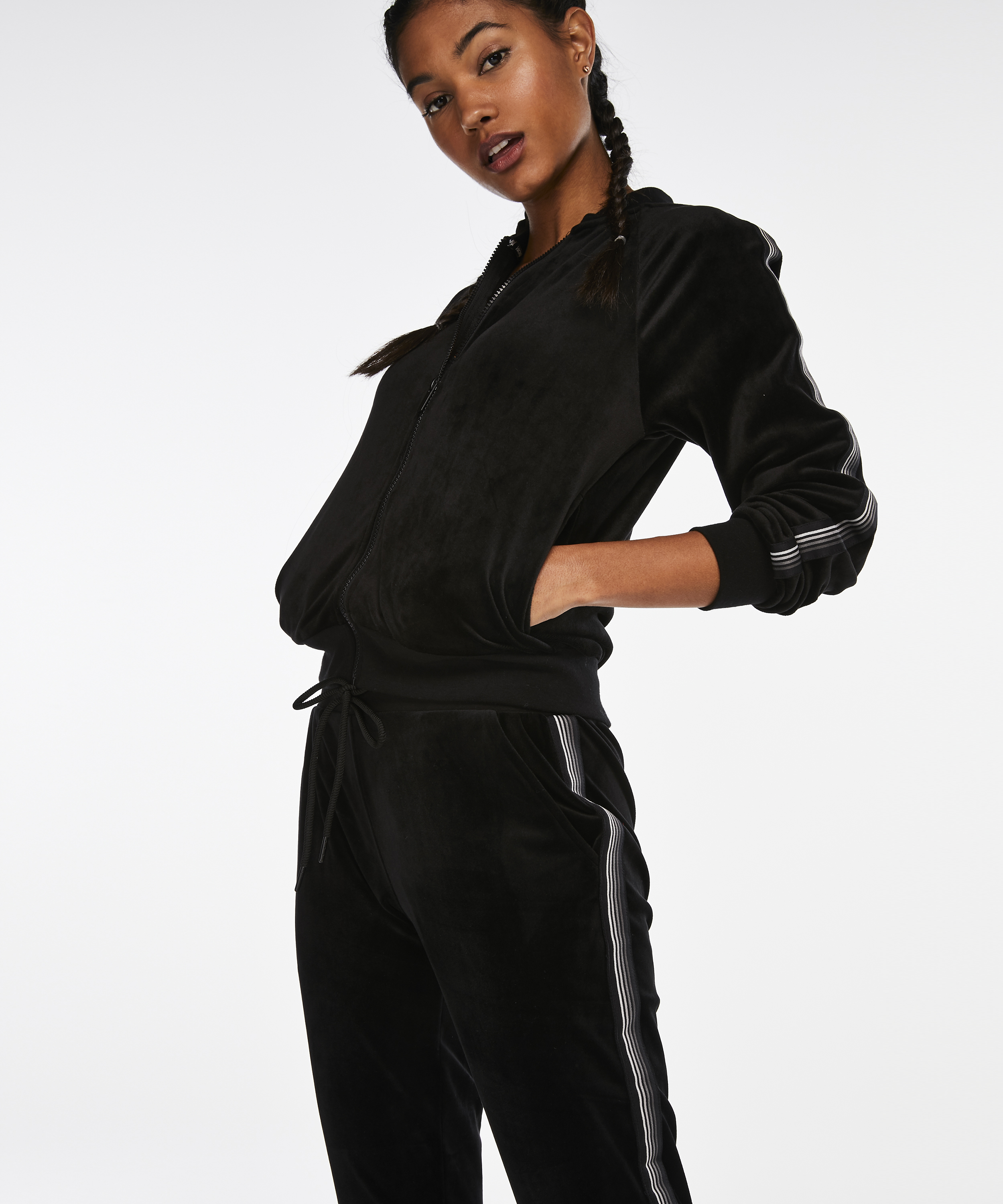 Pantalon de sport Velours HKMX, Noir, main