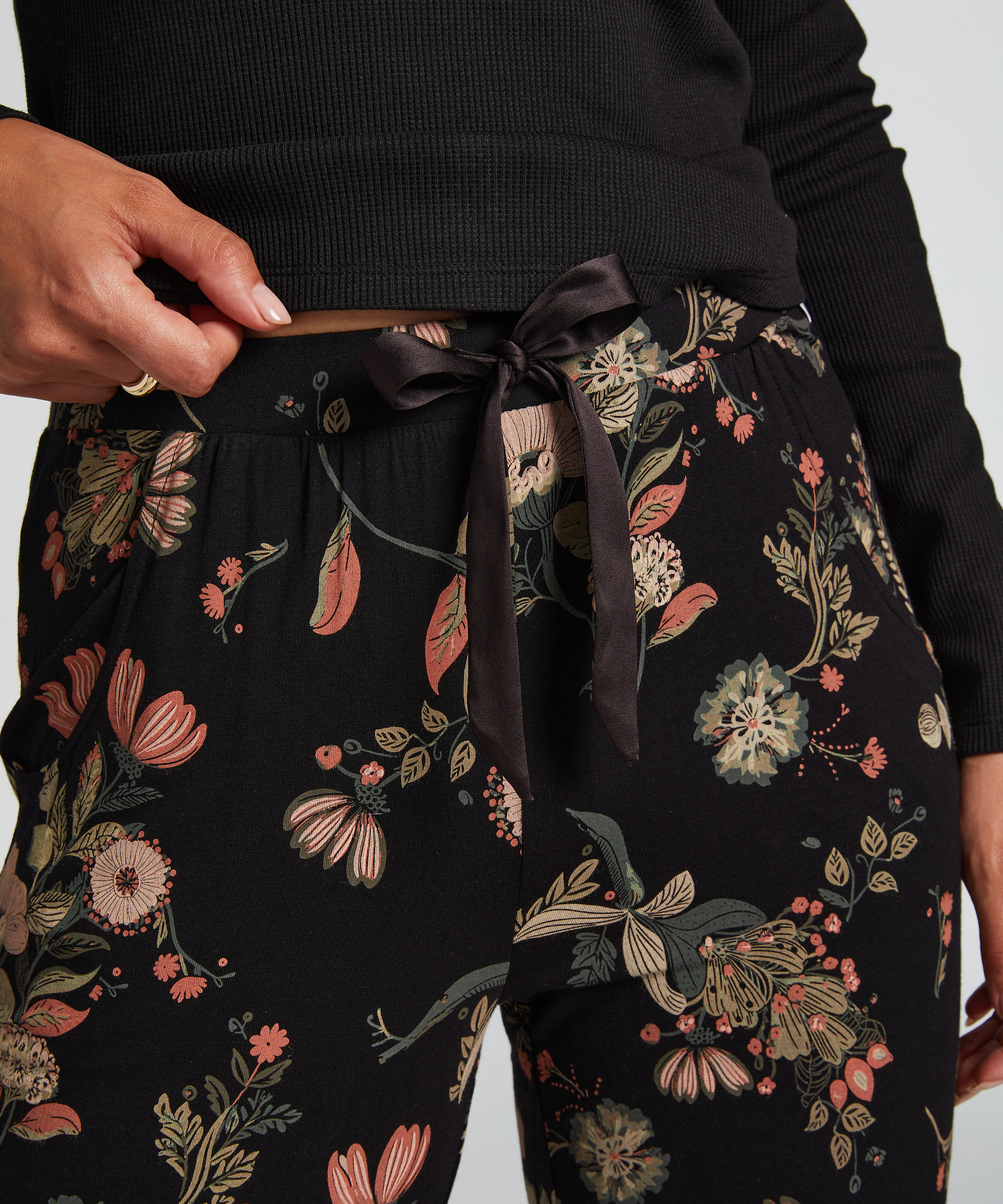 Tall Pantalon de pyjama, Noir, main