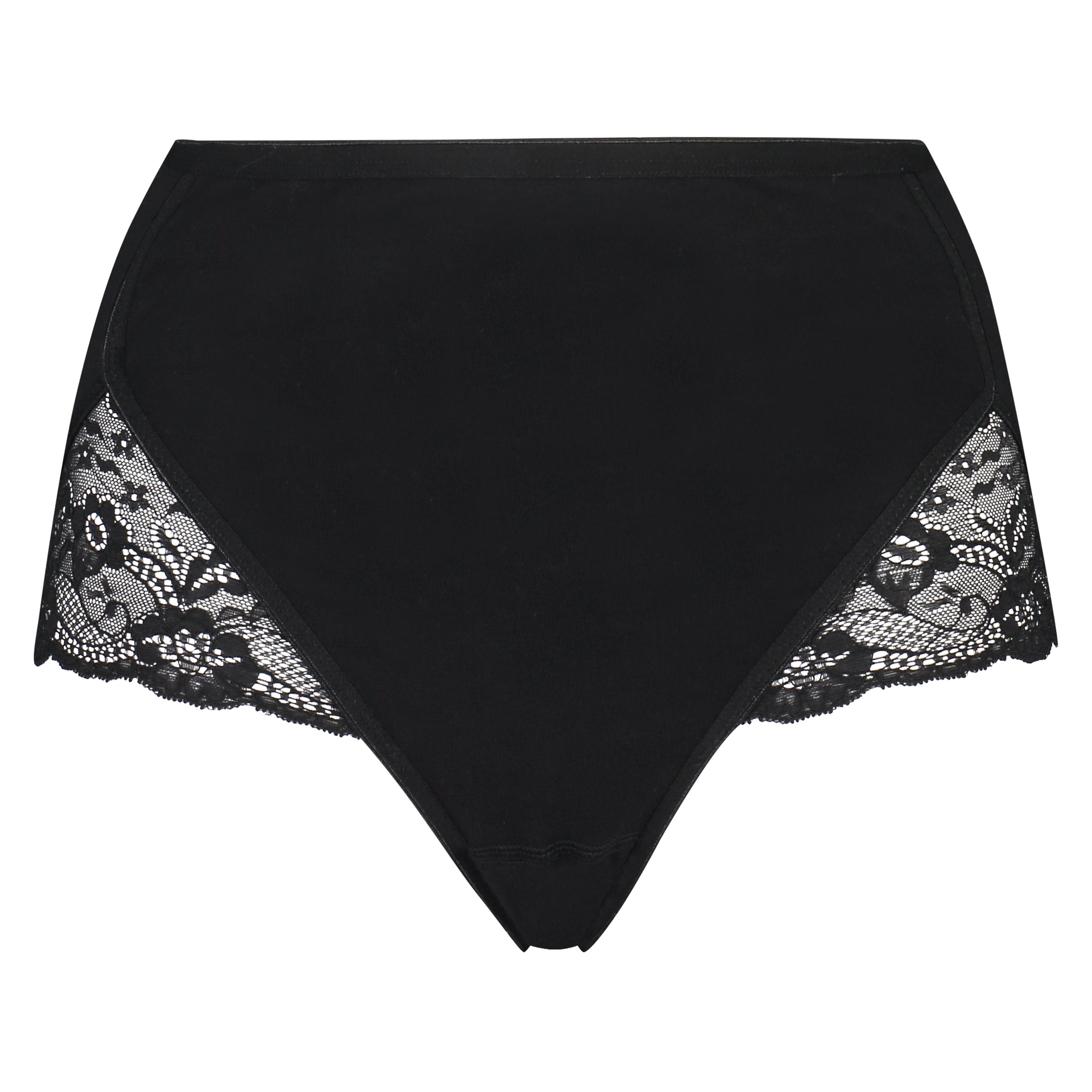 Superslip Lace Maxi coton, Noir, main