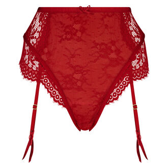 Slip br&eacute;silien taille haute Reanna, Rouge