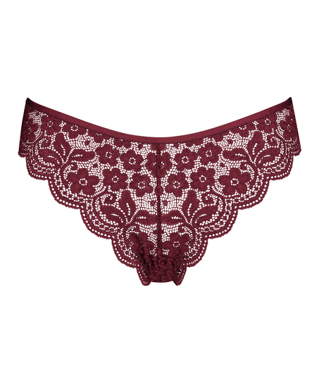 Slip brésilien jambe haute, Rouge