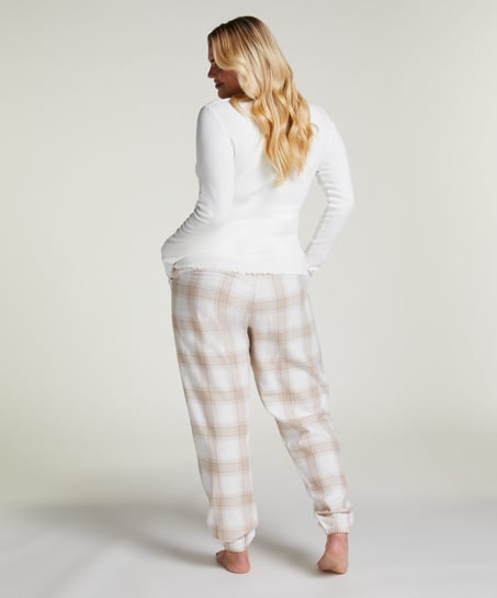 Pantalon de Pyjama Flanel, Beige