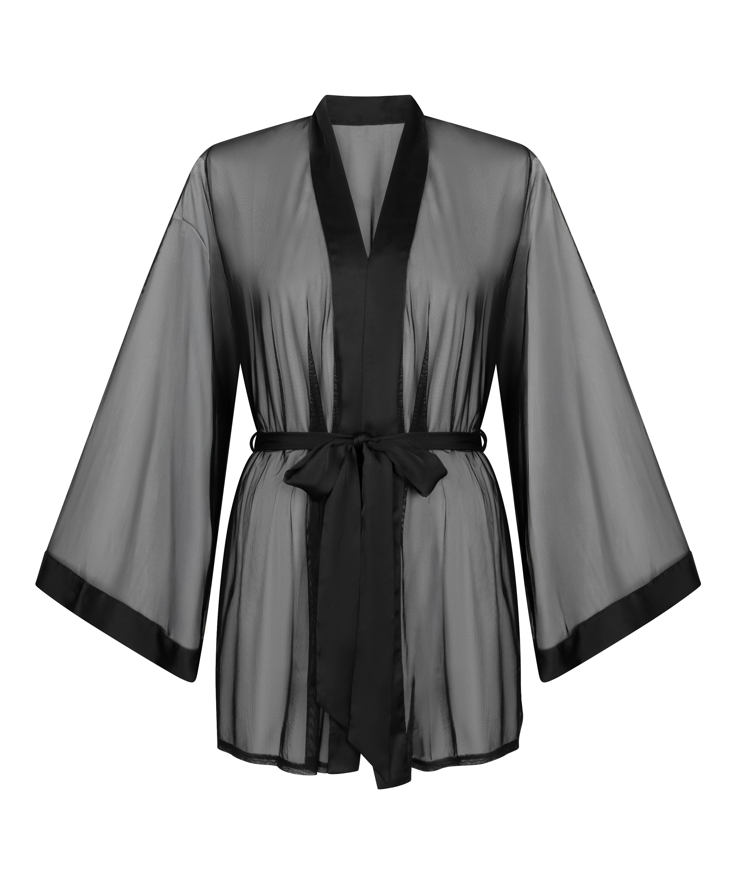 Kimono Maxime Tulle, Noir, main
