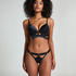 Soutien-gorge à armatures longline push-up préformé Colette, Noir