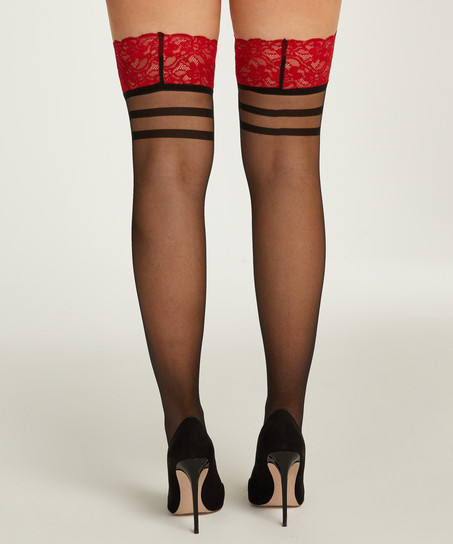 Bas autofixants 30 deniers Valentina, Rouge