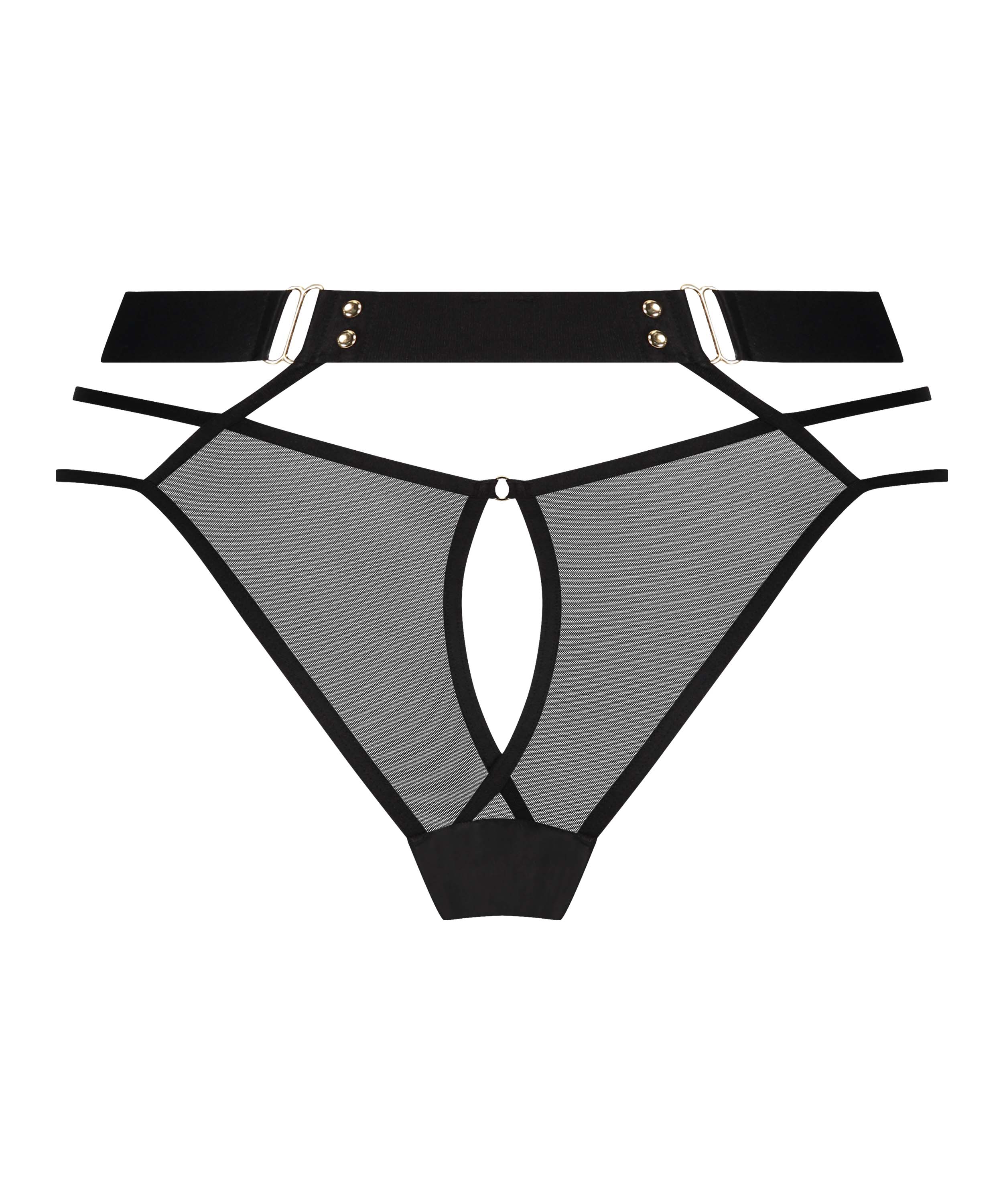 Slip brésilien Sable, Noir, main