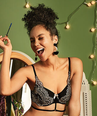 Soutien-gorge &agrave; armatures rembourr&eacute; Bria, Noir