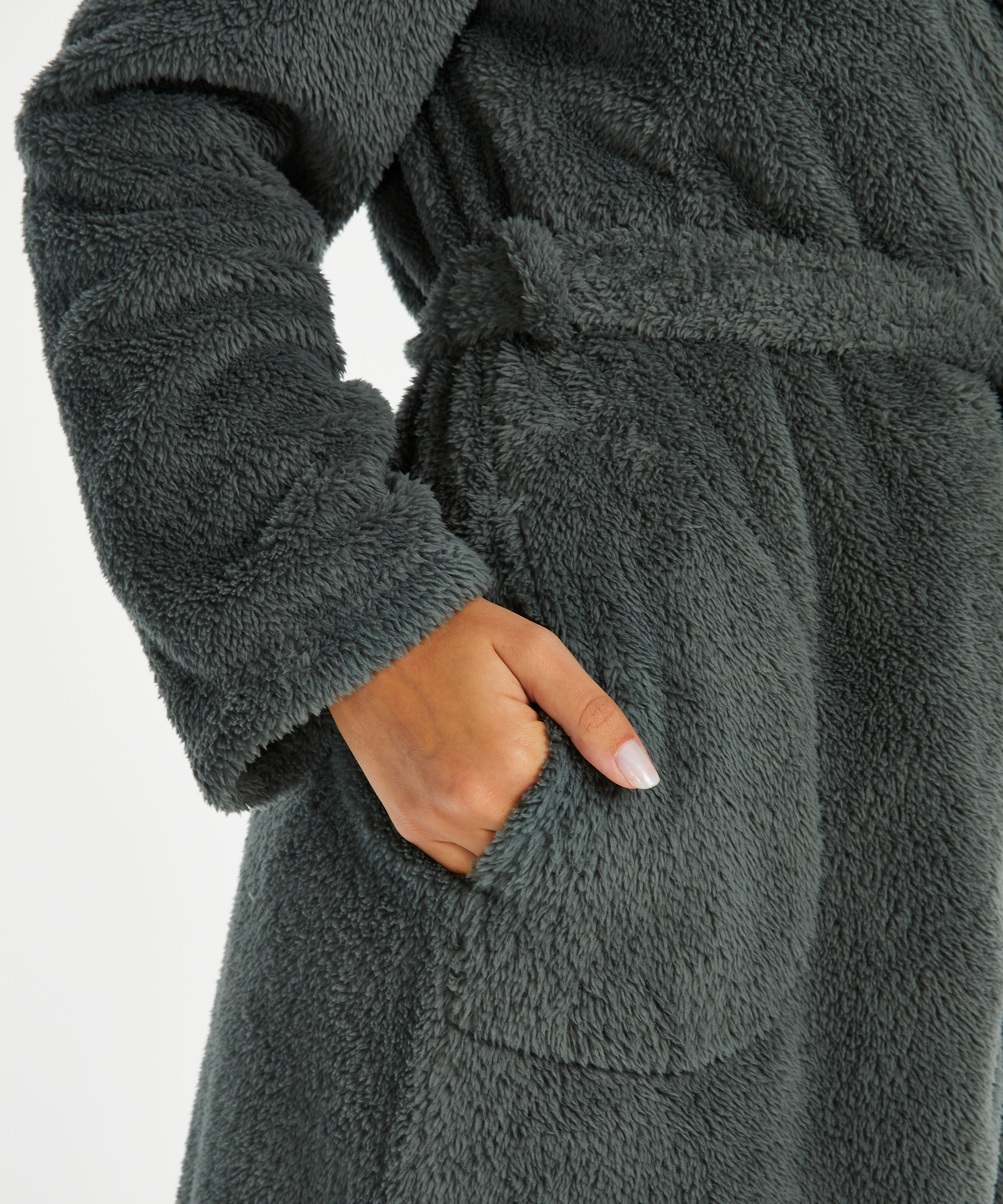 Peignoir Fleece, Vert, main