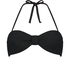 Haut de bikini bandeau Crinkle, Noir