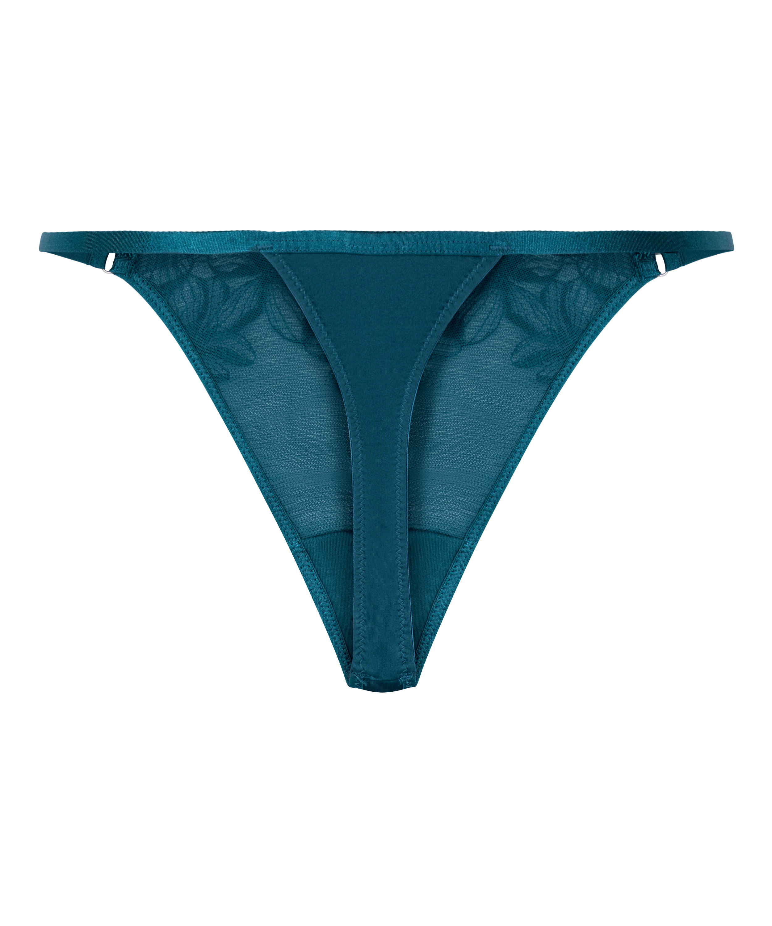 Tanga Margot jambe haute, Bleu, main