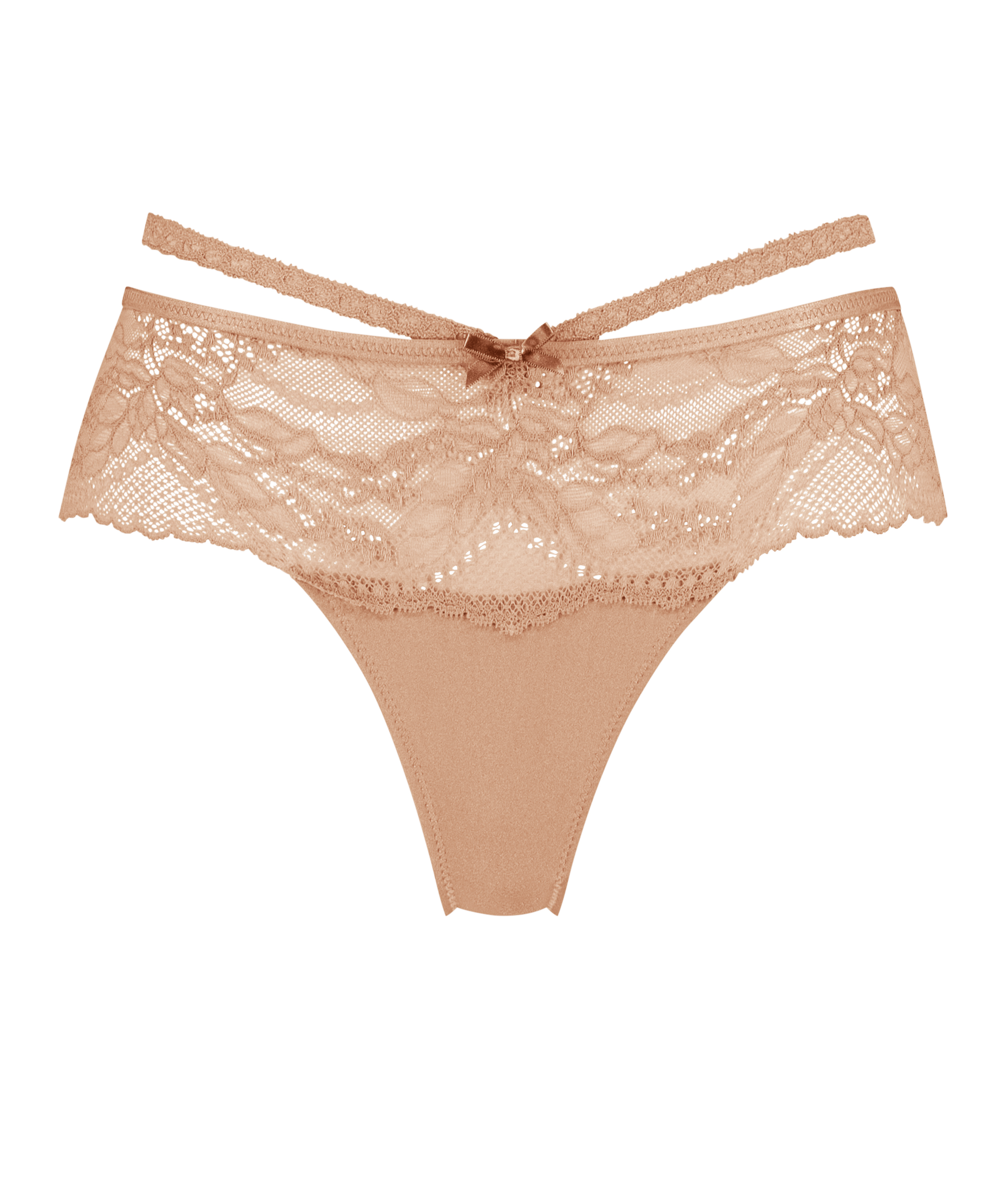 Boxer string Francesca, marron, main