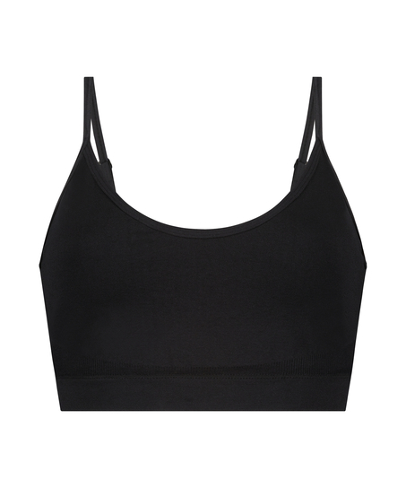 ﻿Bralette à lanières, Noir