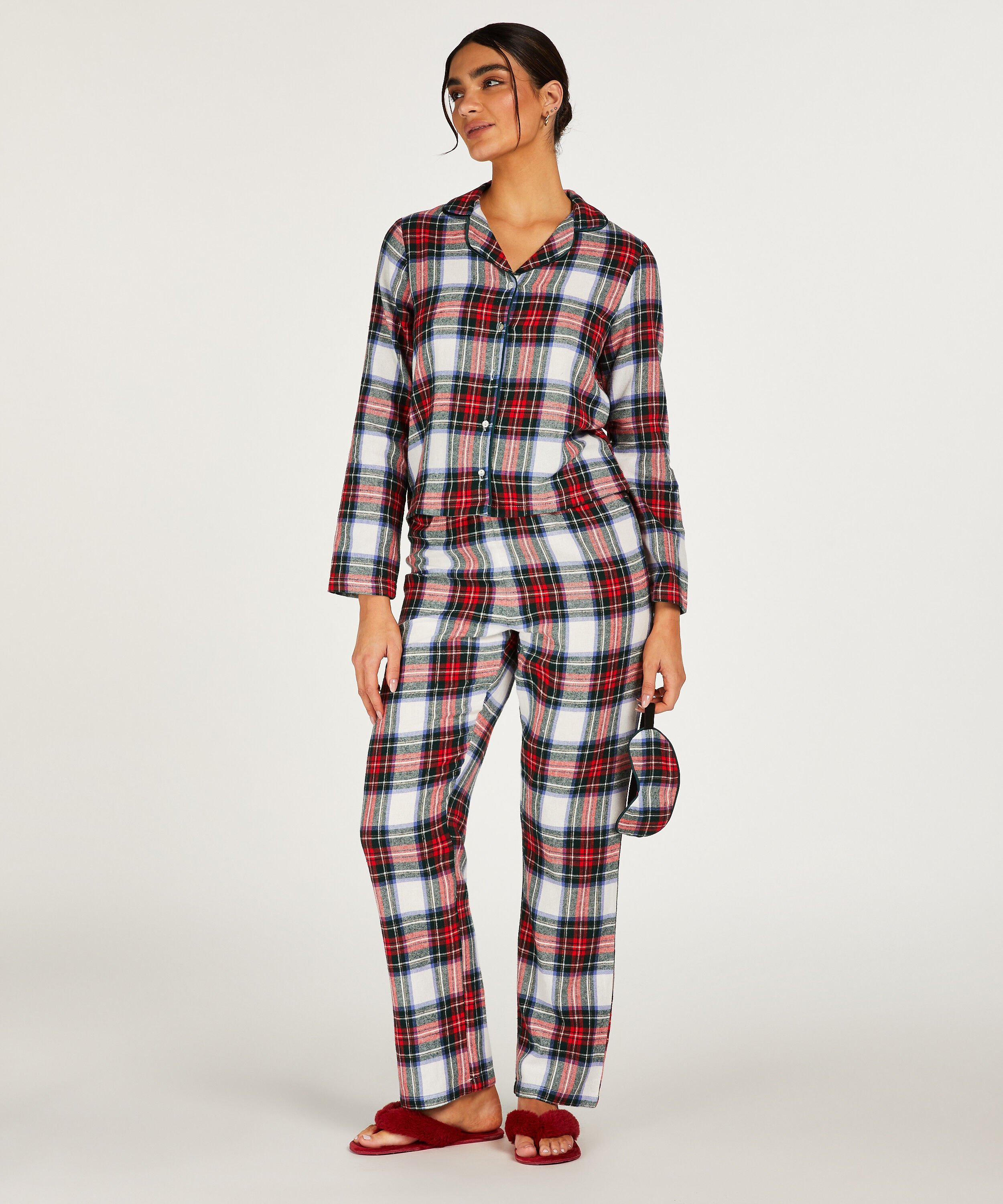 Pyjama Check Twill, Blanc Pyjama Check Twill, Blanc