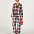 Pyjama Check Twill, Blanc
