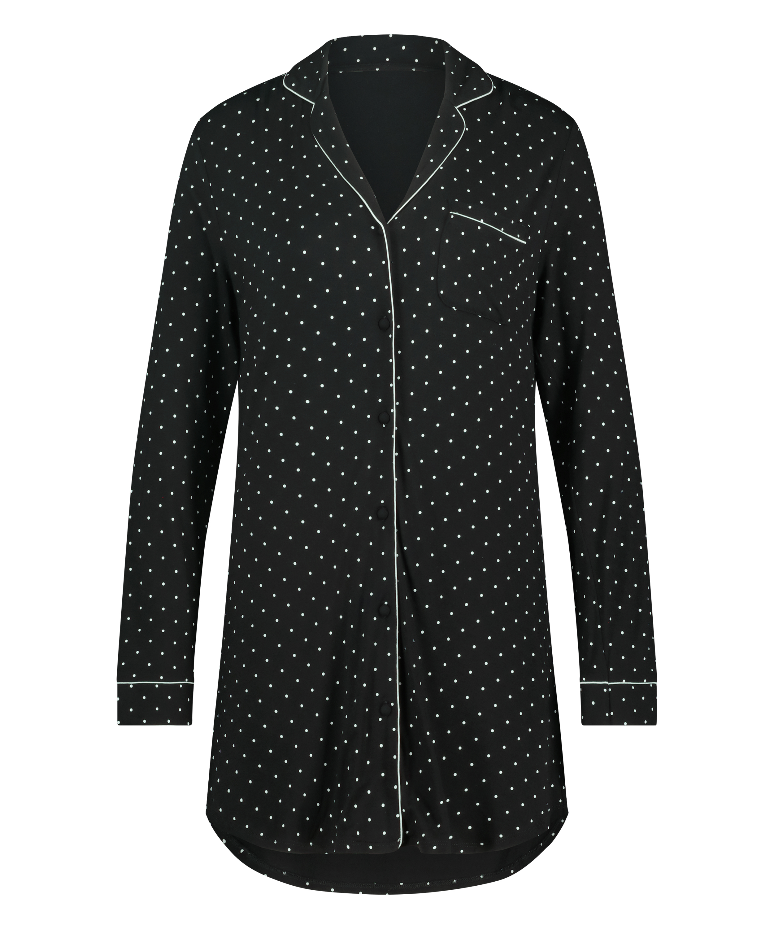 Robe-chemise à manches longues en jersey Essential, Noir, main