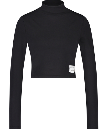 Crop top Lia HKM x NA-KD, Noir