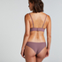 Slip brésilien invisible Stripe mesh, Marron
