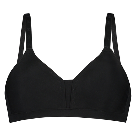 Soutien-gorge sans armature non-préformé, Noir