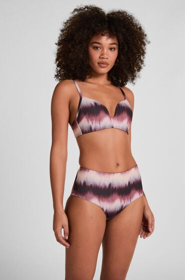 Hunkemöller Bas de Bikini Taille Haute Mauritius Violet