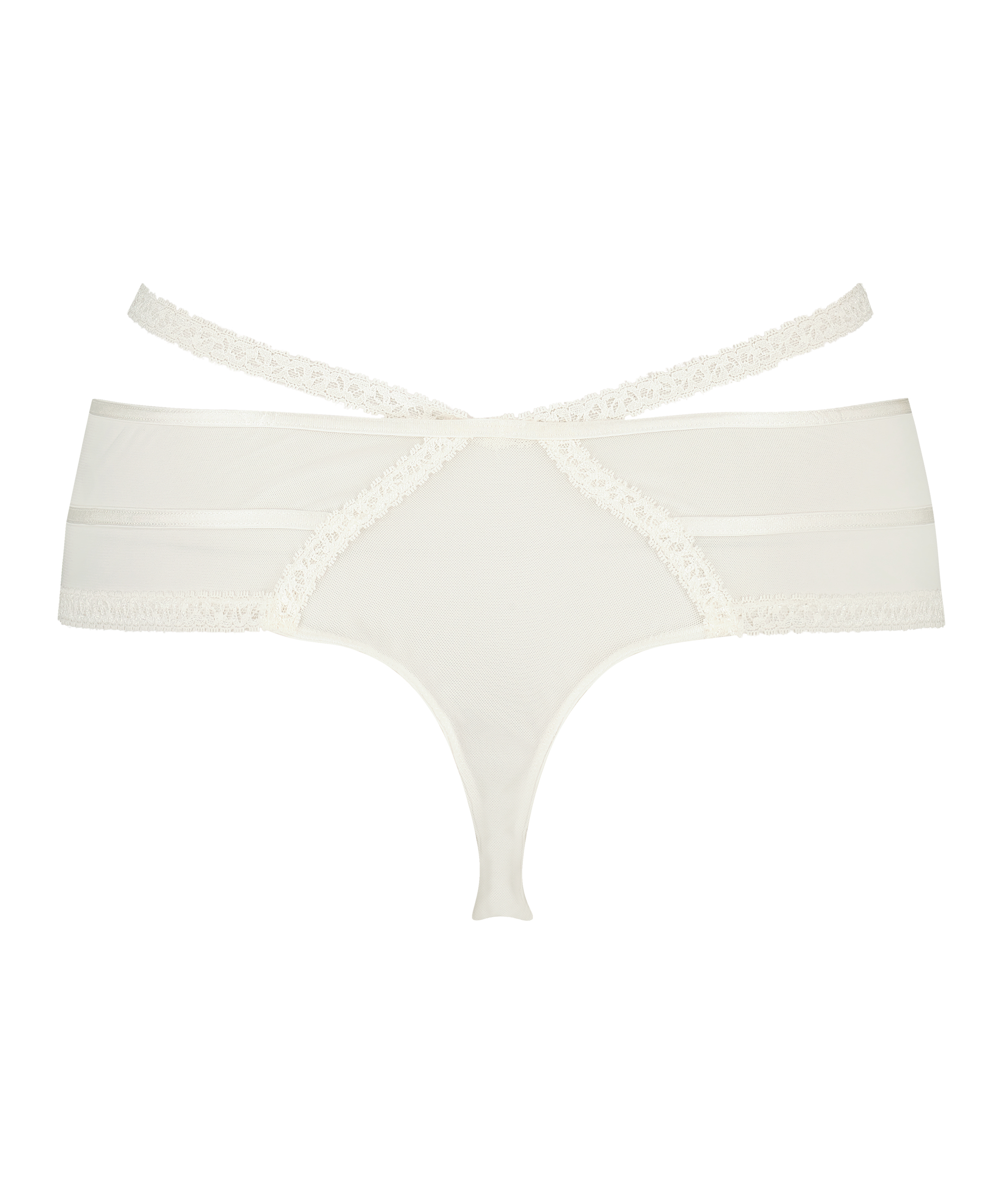 String Lorraine Curvy, Blanc, main