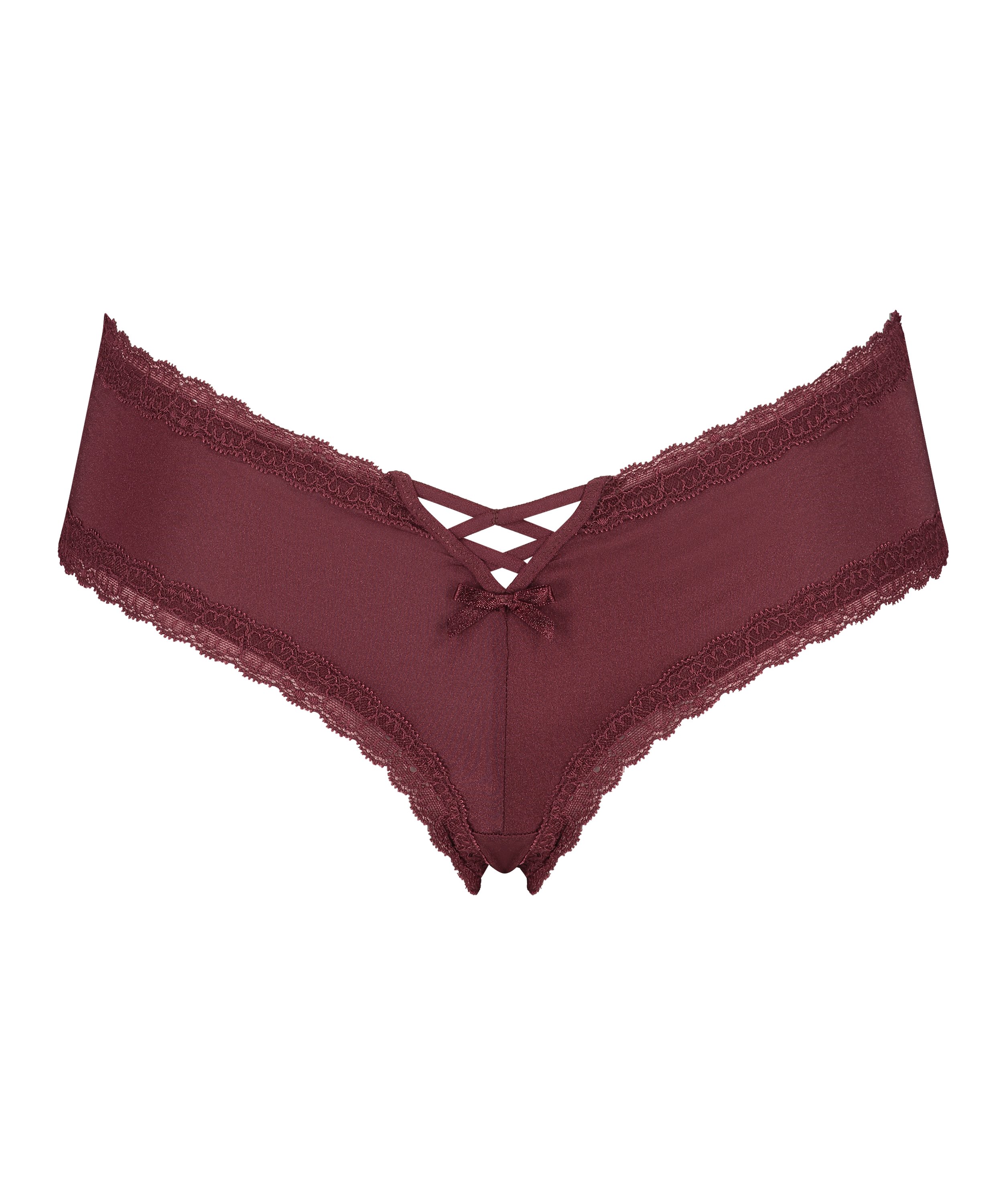 Slip brésilien en forme de V Vixen, Rouge, main