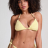 Crochet triangle Bikini Top, Jaune