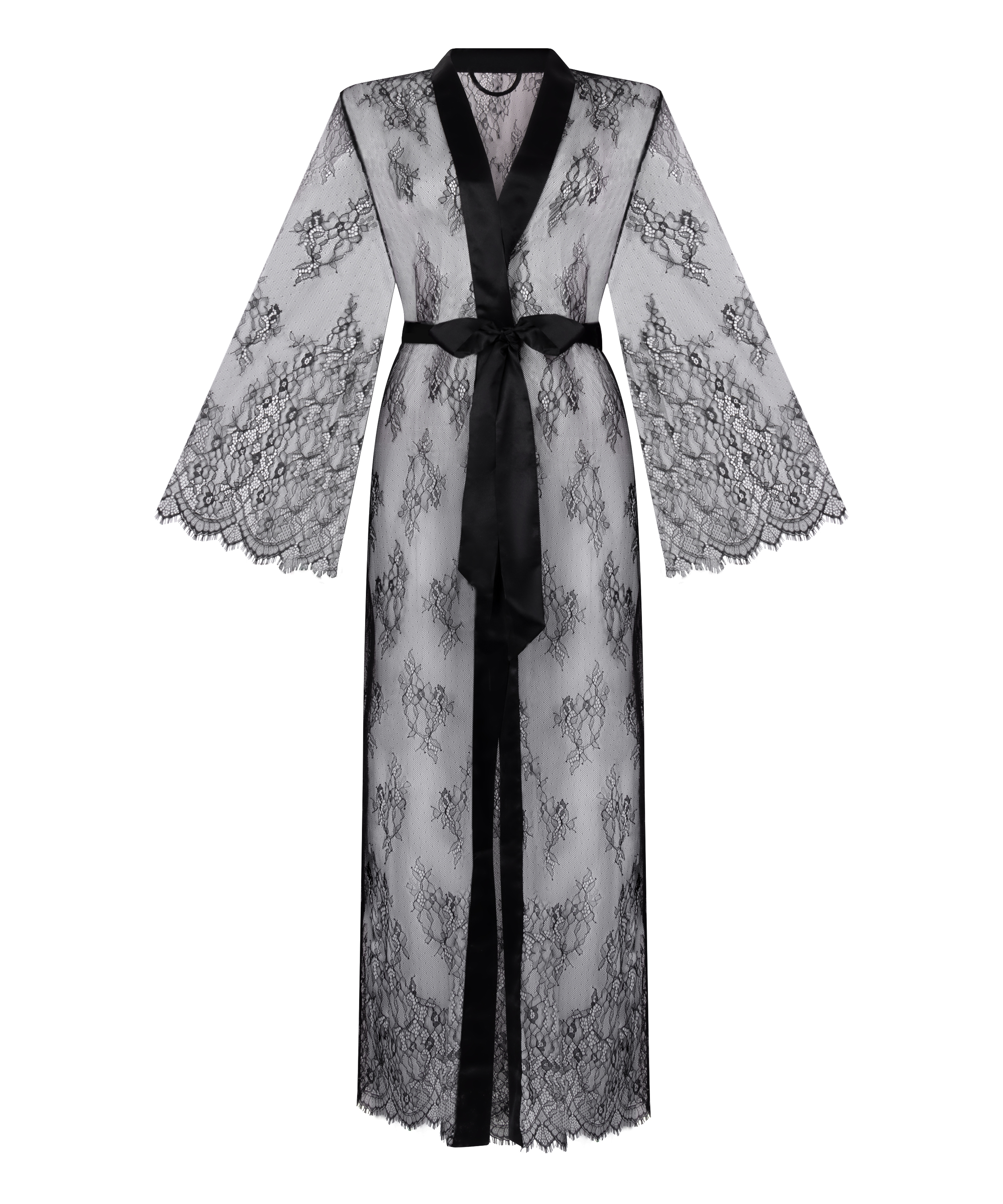 Kimono Allover Lace, Noir, main