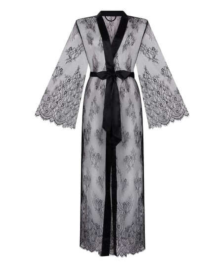 Kimono Allover Lace, Noir