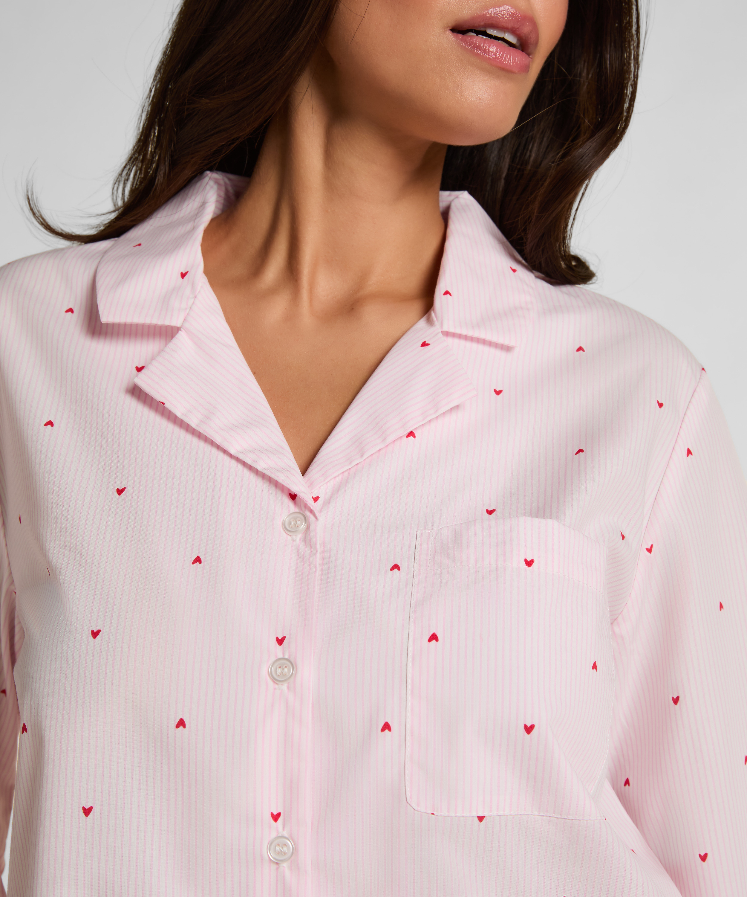 Chemise en coton, Blanc, main