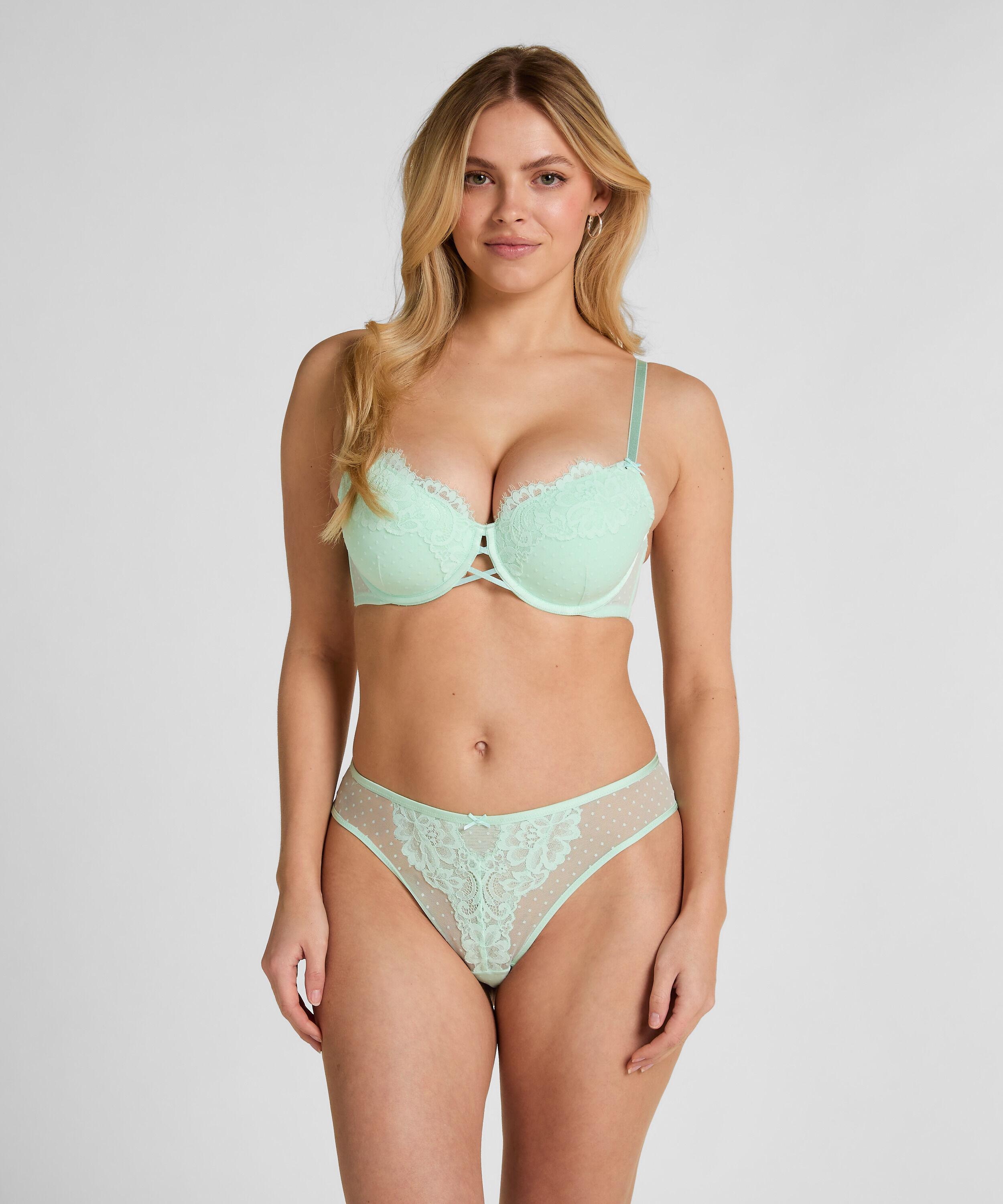 Slip brésilien échancré Harmony, Vert