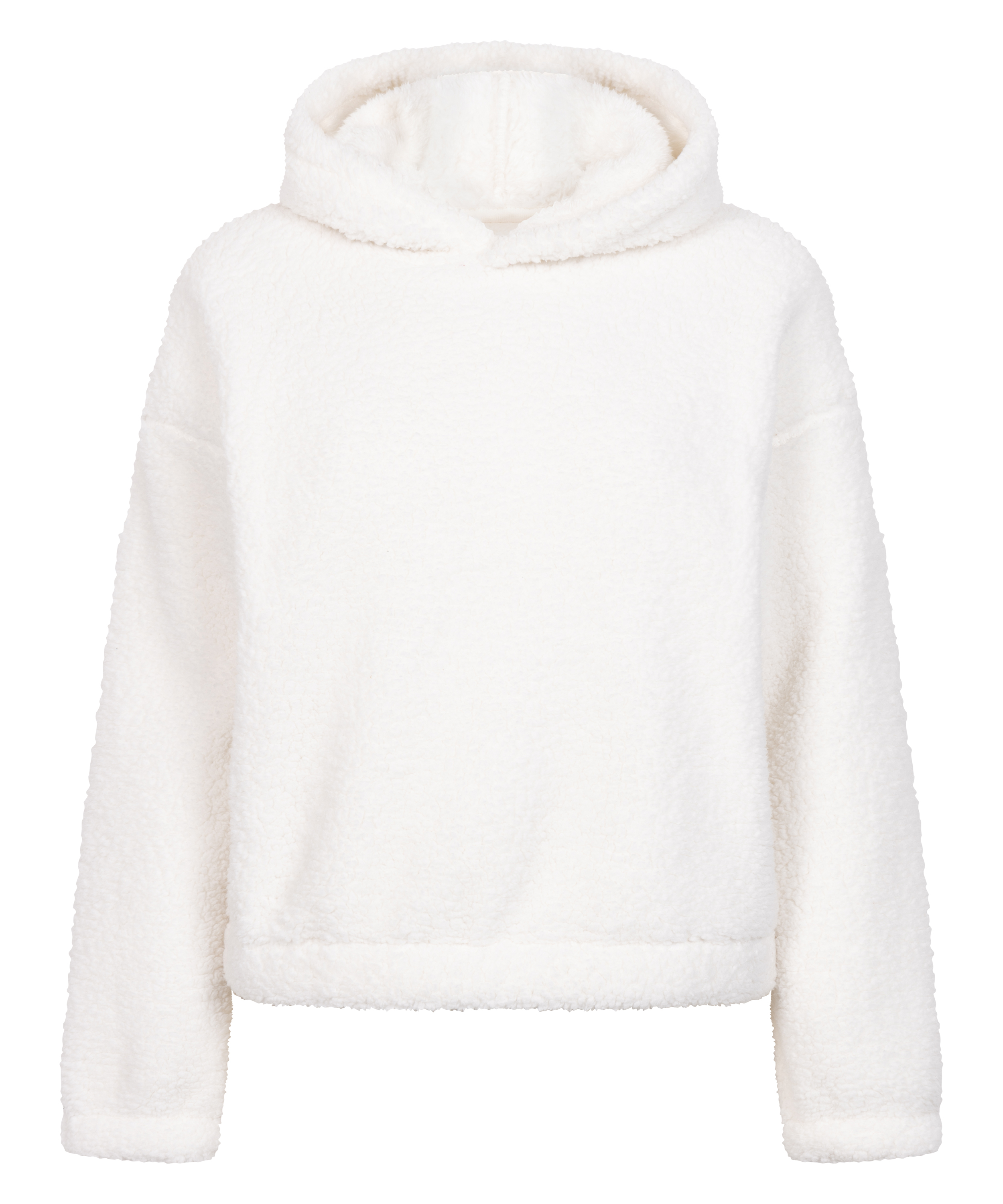Sweat à Capuche polaire Snuggle, Blanc, main