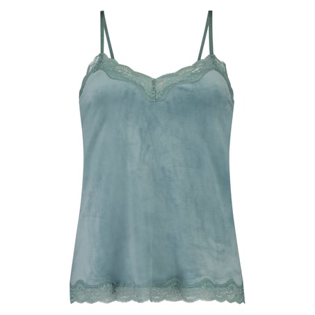 Camisole velours Dentelle, Vert