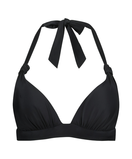 Haut de bikini triangle Luxe, Noir