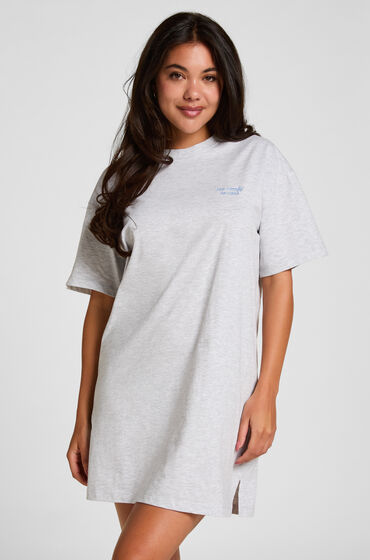 Hunkemöller Chemise de nuit à col rond Gris