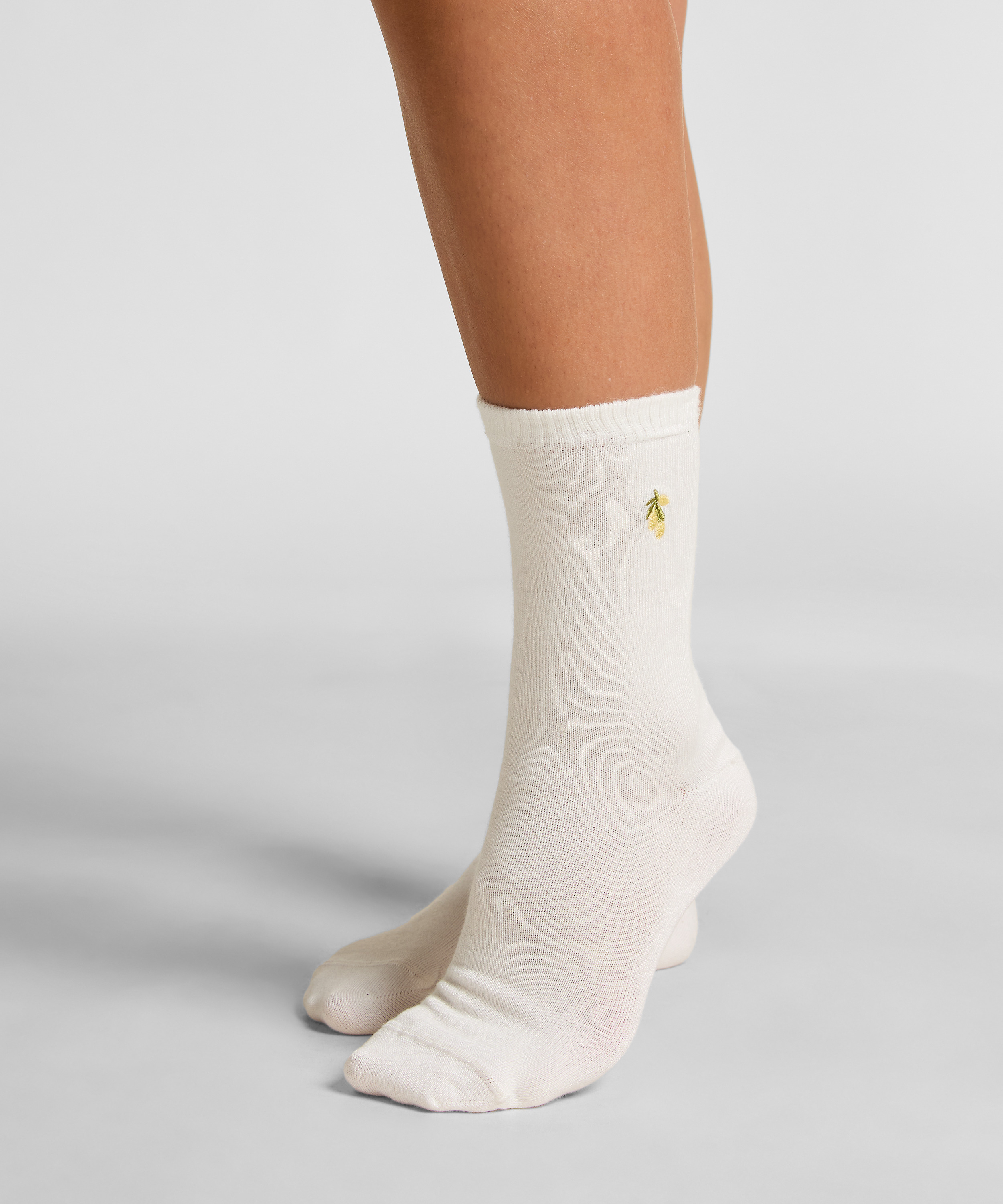 Chaussettes courtes en modal, Blanc, main