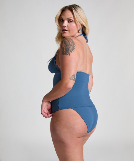 Tankini galbant, Bleu